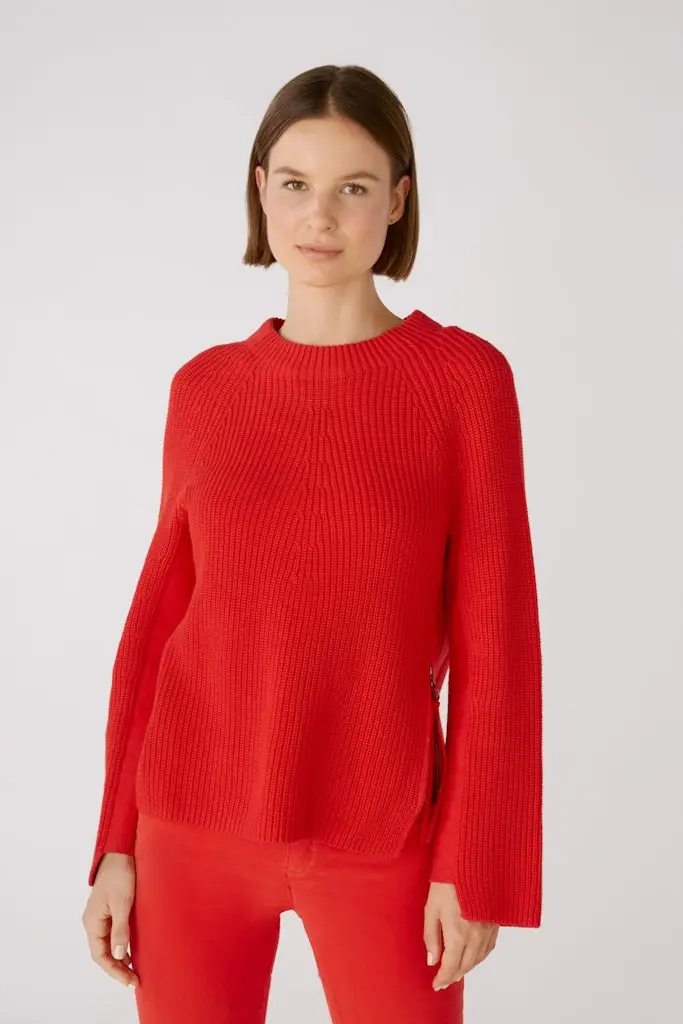 RUBI Pullover mit Reißverschluss, in reiner Baumwolle