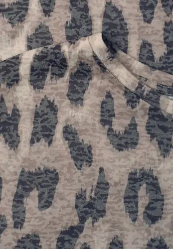 Shirt im Ausbrenner-Look mit Print