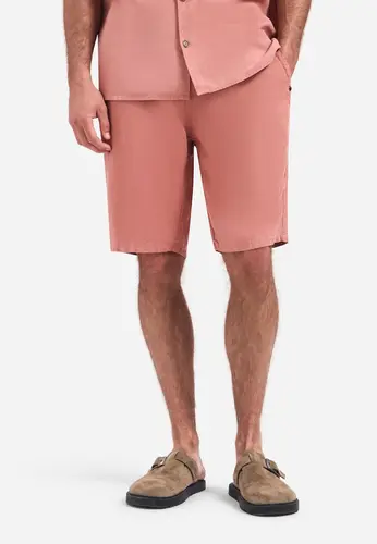 Short Chino With Linen, Garment Dyed