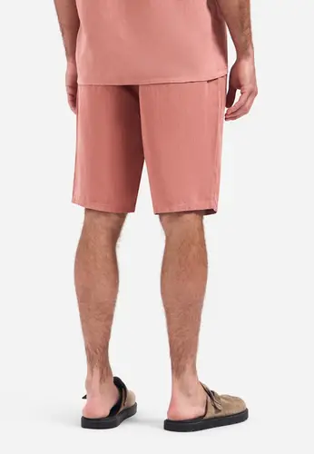 Short Chino With Linen, Garment Dyed