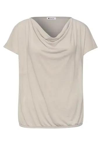 Silk-Look Shirt mit Waterfall-Front