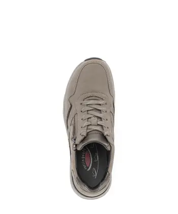 Sneaker low Materialmix Leder braun