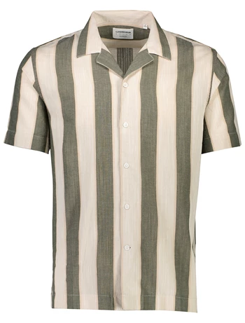 Striped linen/cotton shirt S/S