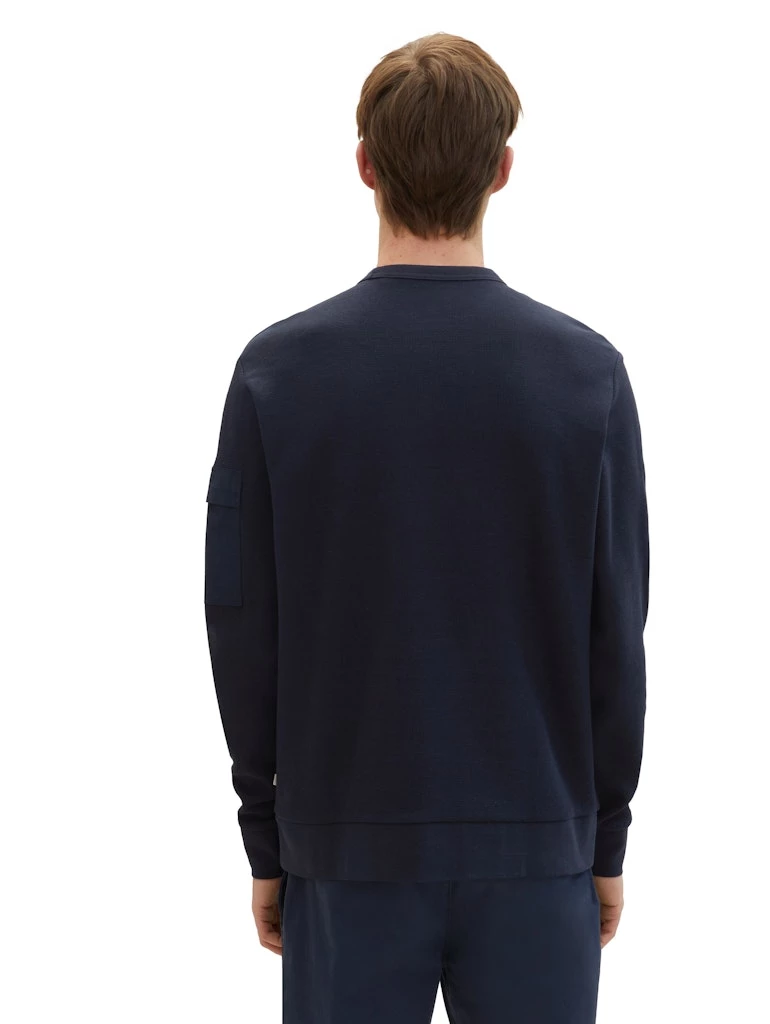 structured crewneck sweatshirt