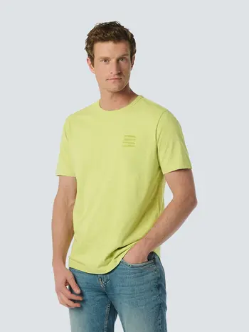 T-Shirt Crewneck Placed Prints Garment Dyed Melange