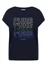 T-Shirt mit Boat Neck und Frontprint
