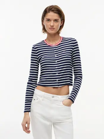 TJW SLIM JERSEY LS CARDIGAN