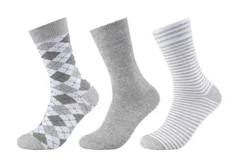 Unisex essentials organic patterned Socks 3p
