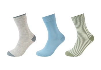 Unisex essentials organic patterned Socks 3p