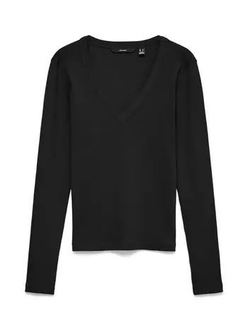 VMCHLOE LS V-NECK TOP JRS GA