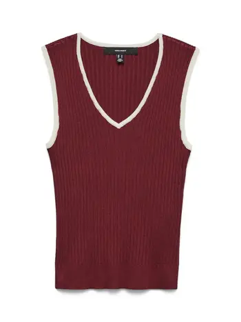 VMWILLOW RIB SL V-NECK TOP