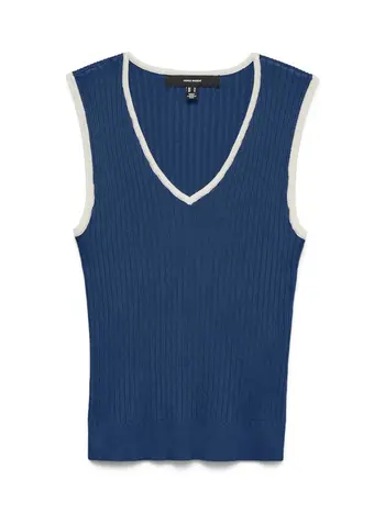 VMWILLOW RIB SL V-NECK TOP