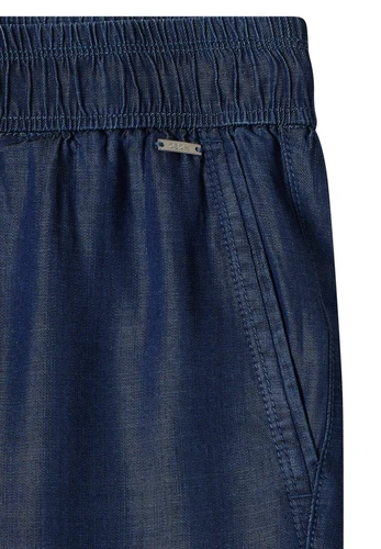 Wide Leg Hose in Denim-Optik