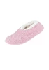 Women cosy chenille with fake fur Slippers 1p