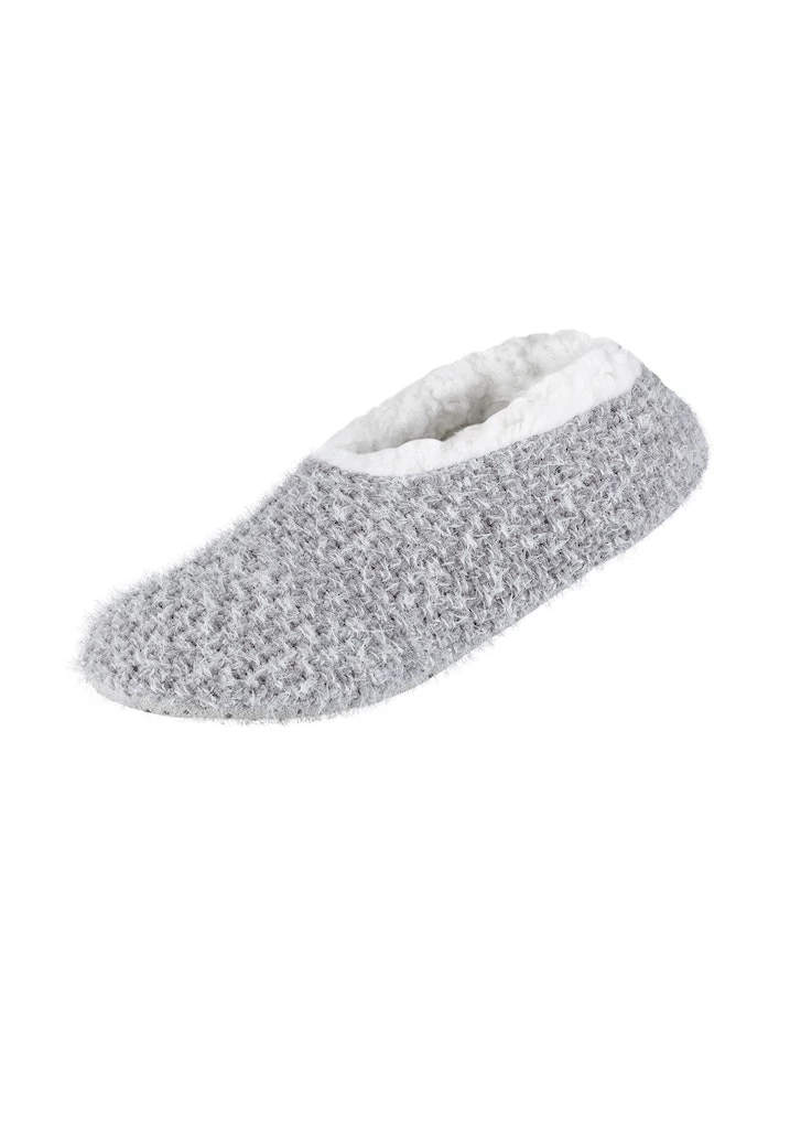 Women cosy chenille with fake fur Slippers 1p